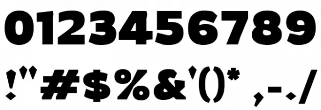 Rowdy Bold Font OTHER CHARS