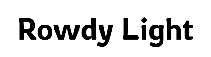 Rowdy Light  Скачать бесплатные шрифты