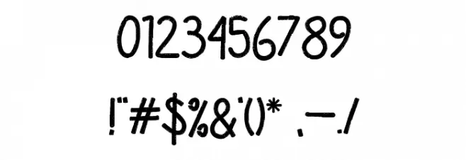 Rowdy Regular フォント その他の文字