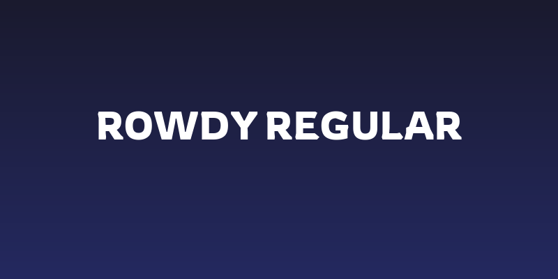 Rowdy Regular Social Header