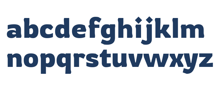 Rowdy Regular Lowercase