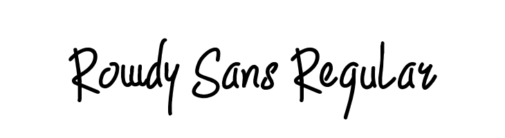 Rowdy Sans Regular  免费字体下载