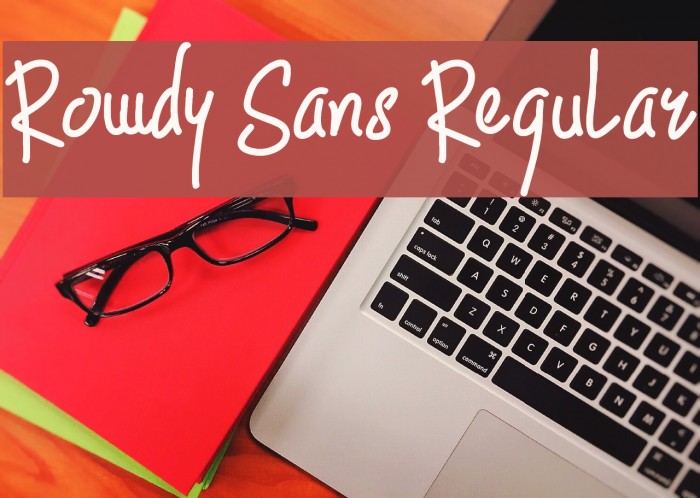 Rowdy Sans Regular Font examples