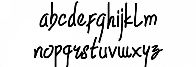 Rowdy Sans Regular フォント 小文字