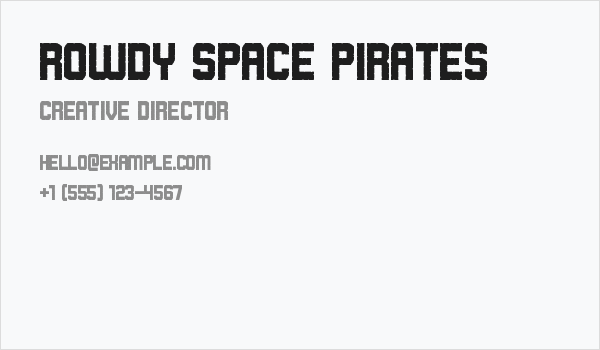 Rowdy Space Pirates Business Card