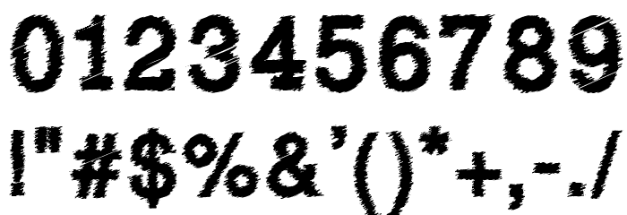 RowdyTypemachine-Bold Font OTHER CHARS