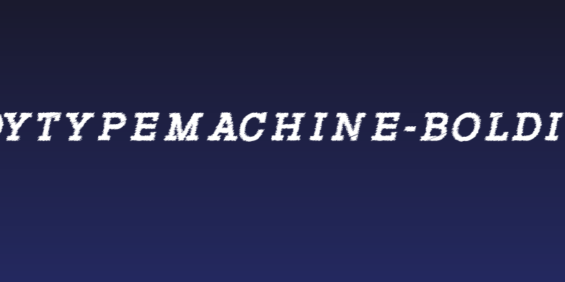 RowdyTypemachine-BoldItalic Social Header