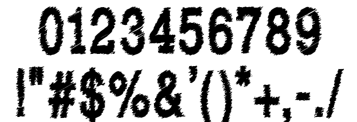 RowdyTypemachine-CondensedBold Font OTHER CHARS