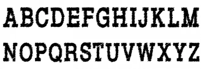 RowdyTypemachine-CondensedBold Schriftart Groß