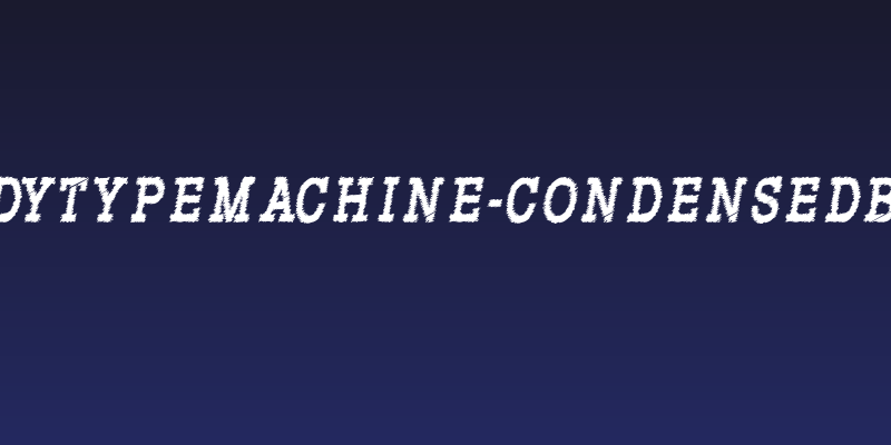 RowdyTypemachine-CondensedBoldI Social Header
