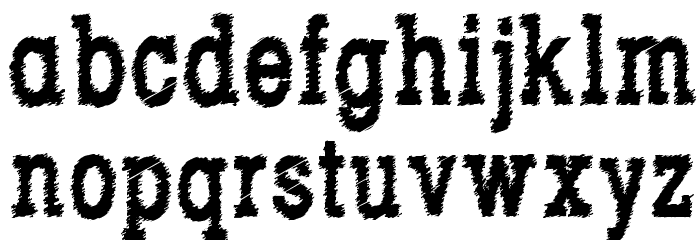 RowdyTypemachine-CondensedBold Font LOWERCASE