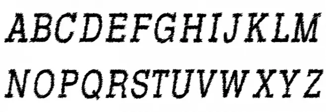 RowdyTypemachine-CondensedItali Polices MAJUSCULES