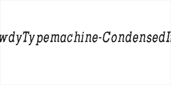 RowdyTypemachine-CondensedItali Logo