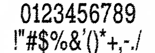 RowdyTypemachine-CondensedRegul Font OTHER CHARS