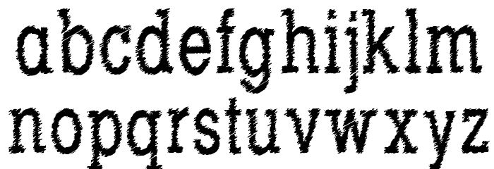 RowdyTypemachine-CondensedRegul Font LOWERCASE
