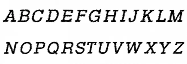 RowdyTypemachine-Italic Шрифта ВЕРХНИЙ
