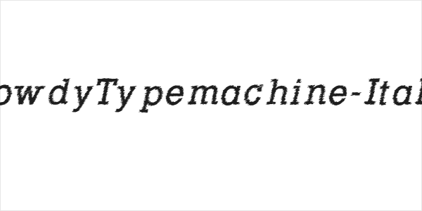 RowdyTypemachine-Italic Logo
