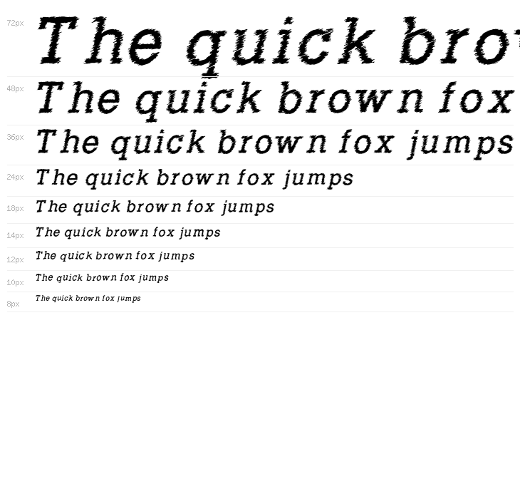 RowdyTypemachine-Italic Waterfall