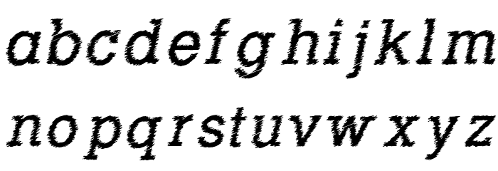 RowdyTypemachine-Italic Font LOWERCASE