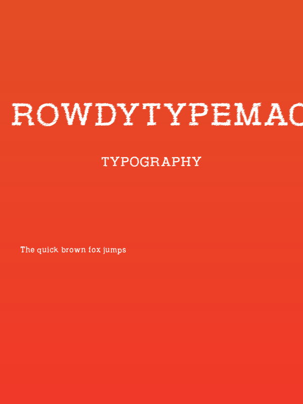 RowdyTypemachine Poster