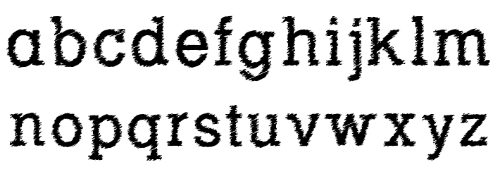 RowdyTypemachine フォント 小文字