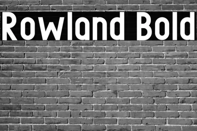 Rowland Bold Font examples