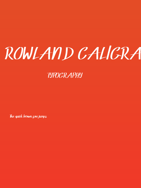 Rowland Caligraphy Poster