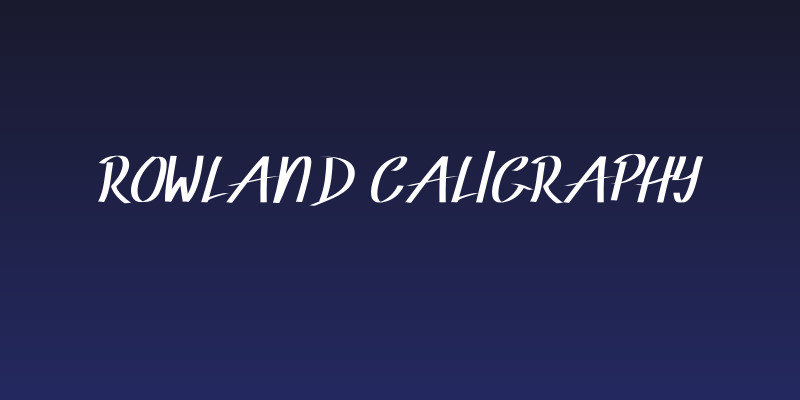 Rowland Caligraphy Social Header