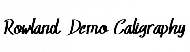 Rowland Demo Caligraphy  font caratteri gratis