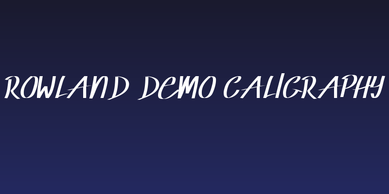 Rowland Demo Caligraphy Social Header