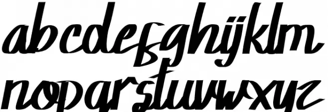 Rowland Demo Caligraphy फ़ॉन्ट लोअरकेस