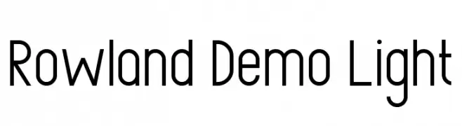 Rowland Demo Light  font caratteri gratis