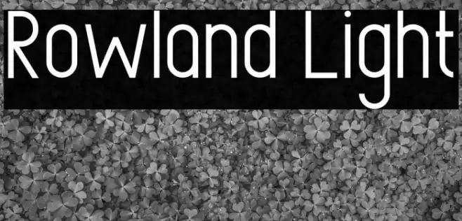 Rowland Light Font examples