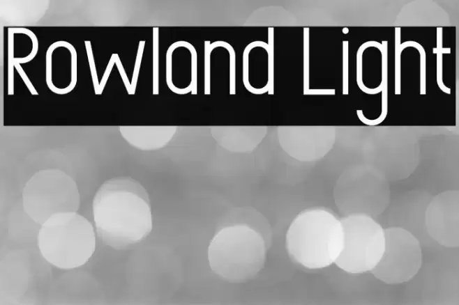 Rowland Light Font examples