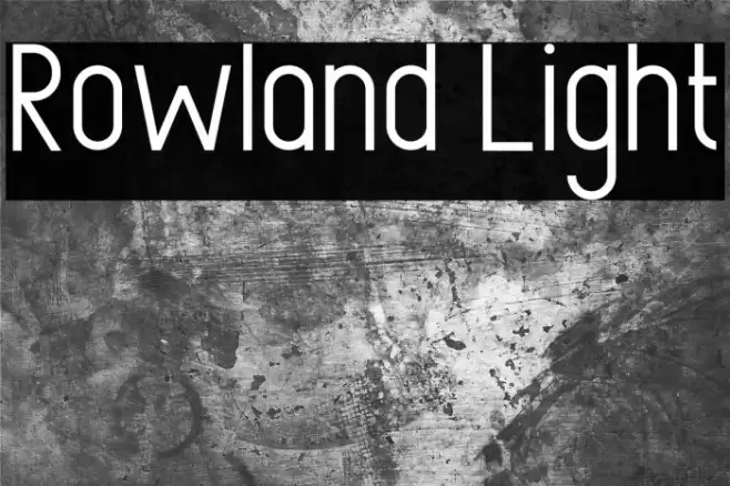 Rowland Light Font examples