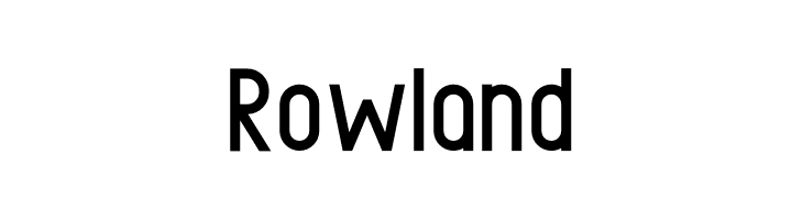 Rowland फ़ॉन्ट