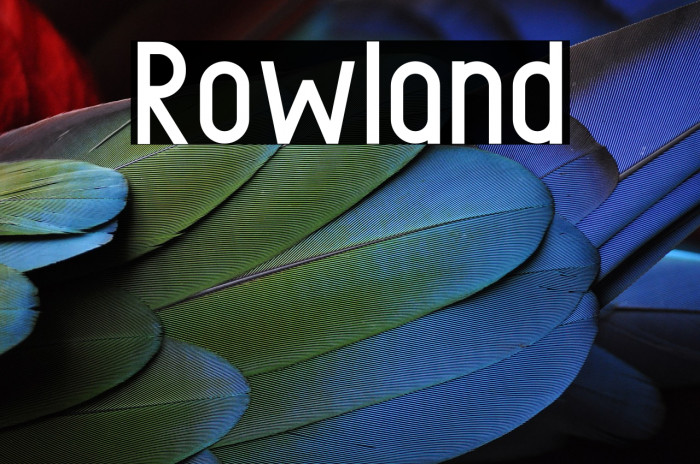 Rowland फ़ॉन्ट examples