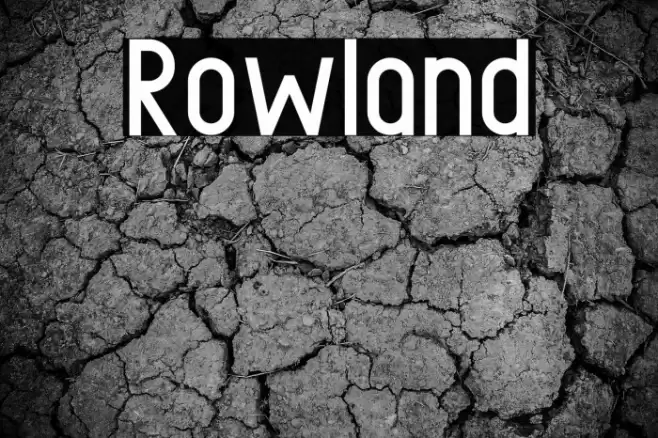 Rowland Font examples