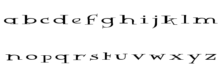 Rowling Stone Wide Font LOWERCASE