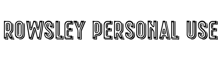 Rowsley Personal Use  नि: शुल्क फ़ॉन्ट्स डाउनलोड