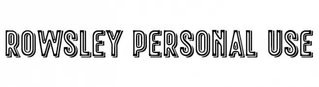 Rowsley Personal Use  フリーフォントのダウンロード