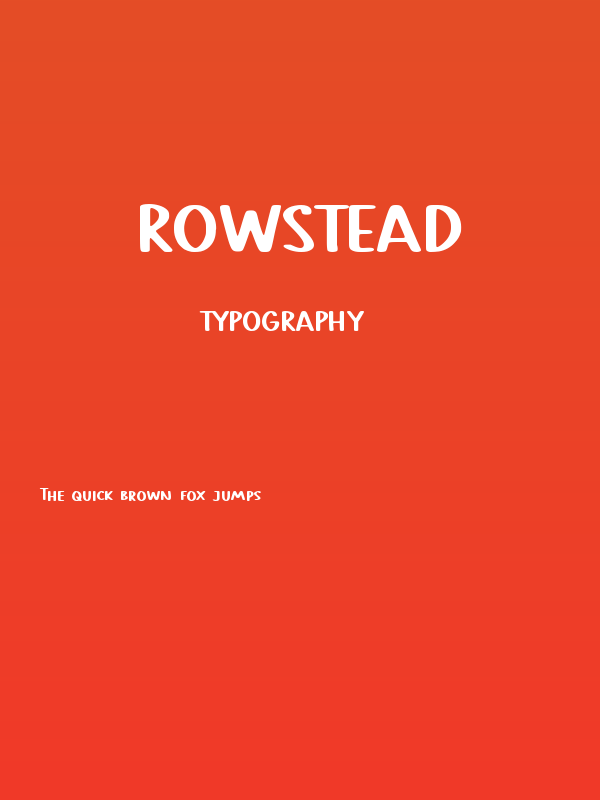 Rowstead Poster