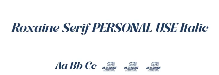 Roxaine Serif PERSONAL USE Italic