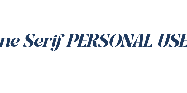 Roxaine Serif PERSONAL USE Italic Logo