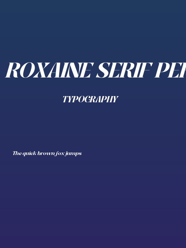 Roxaine Serif PERSONAL USE Italic Poster