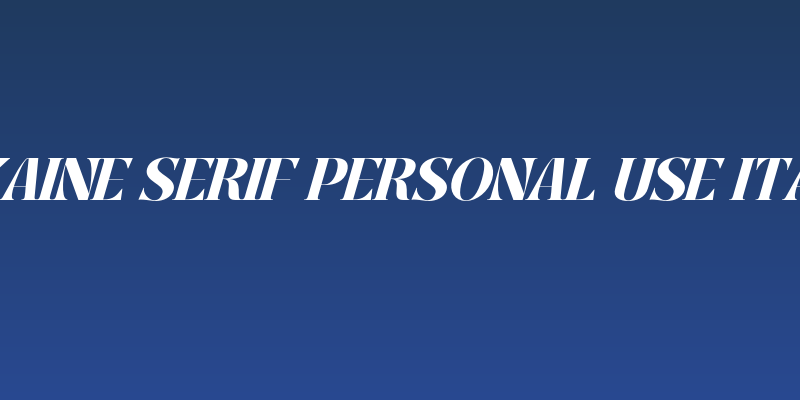 Roxaine Serif PERSONAL USE Italic Social Header