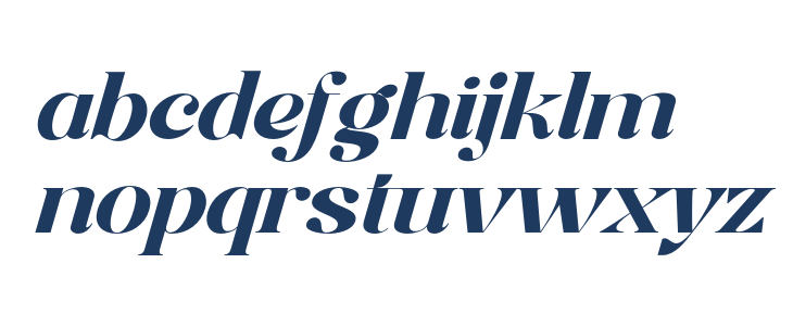 Roxaine Serif PERSONAL USE Italic Lowercase