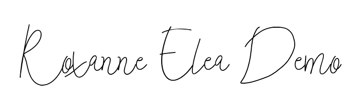 Roxanne Elea Demo  Free Fonts Download