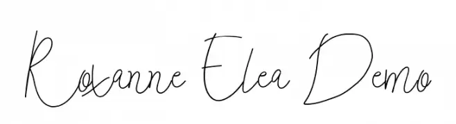 Roxanne Elea Demo  नि: शुल्क फ़ॉन्ट्स डाउनलोड