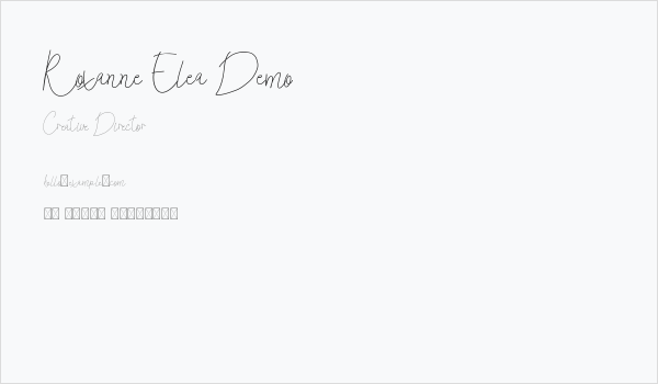 Roxanne Elea Demo Business Card
